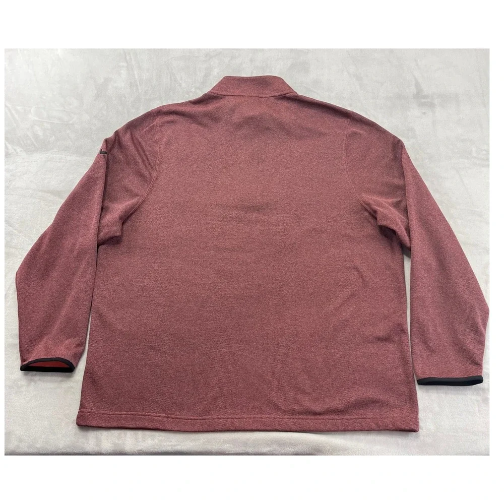 Nike Pullover Top Mens XXL Burgundy Therma-FIT 1/4 Zip Fleece Athletic Excellent
